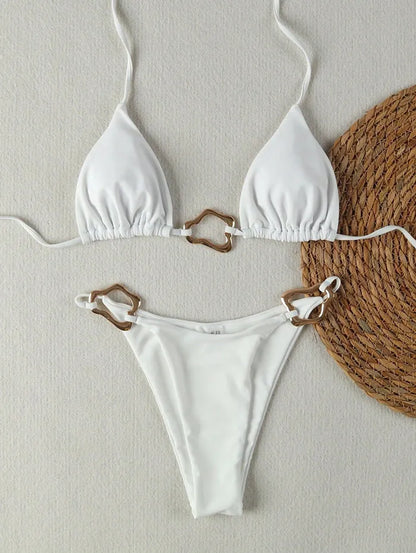 2026 Chain New Style Swimwear Women Sexy Hollow Bikini Swimsuit Maio Biquinis Mujer Banador Badpak Dames Monokini Maillot Femme