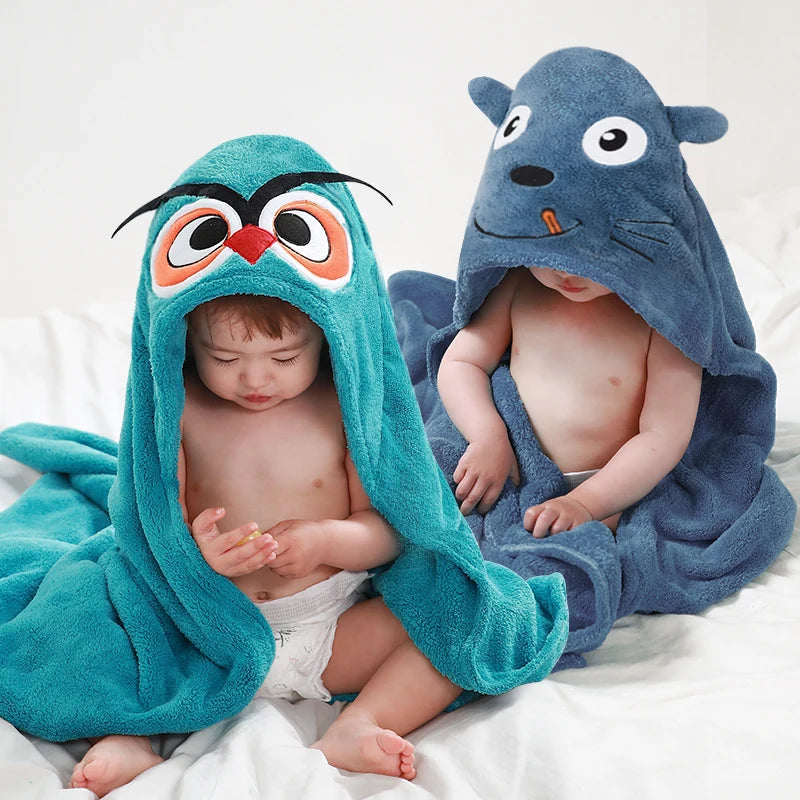 Asciugamani per neonati, accappatoio assorbente da doccia, asciugamano con cappuccio, accappatoio da bagno per bambini, poncho per bambini, articoli per neonati, coperte, fasce per neonati