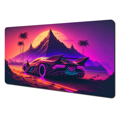 Ukiyo-e style sports cars and fantastical landscape large Mouse Pad Desk Mat pc accessories Gaming pad office rug Mouse carpet