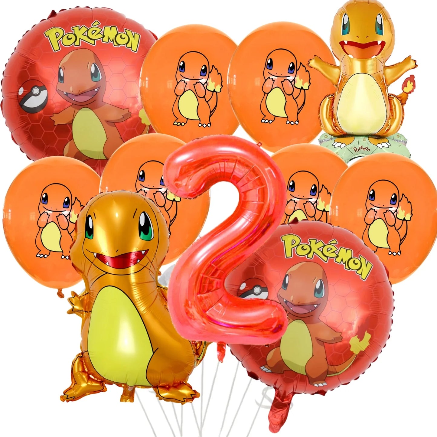 Palloncino Pikachu Pokemon per feste di compleanno da 1 a 9 anni, decorazione per feste a tema Pokemon e Squirtle, palloncino in alluminio per baby shower, bomboniere a tema Pikachu.