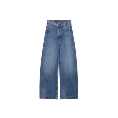 Casual High Waist Wide Leg Jeans Women's Versatile Denim Pants Slimming Effect New Summer Collection Fashionable Female