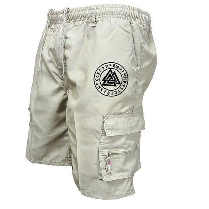 Pantaloncini tattici da uomo Delta Core Cargos con simbolo geometrico, tessuto elasticizzato in quattro direzioni, tasca di sicurezza nascosta, elastico in vita per palestra e fitness.