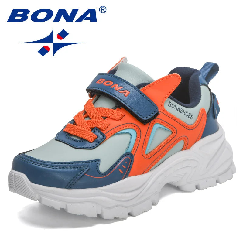 BONA Nuove scarpe casual di design, scarpe comode alla moda per ragazze, sneakers traspiranti, scarpe sportive da jogging per bambini