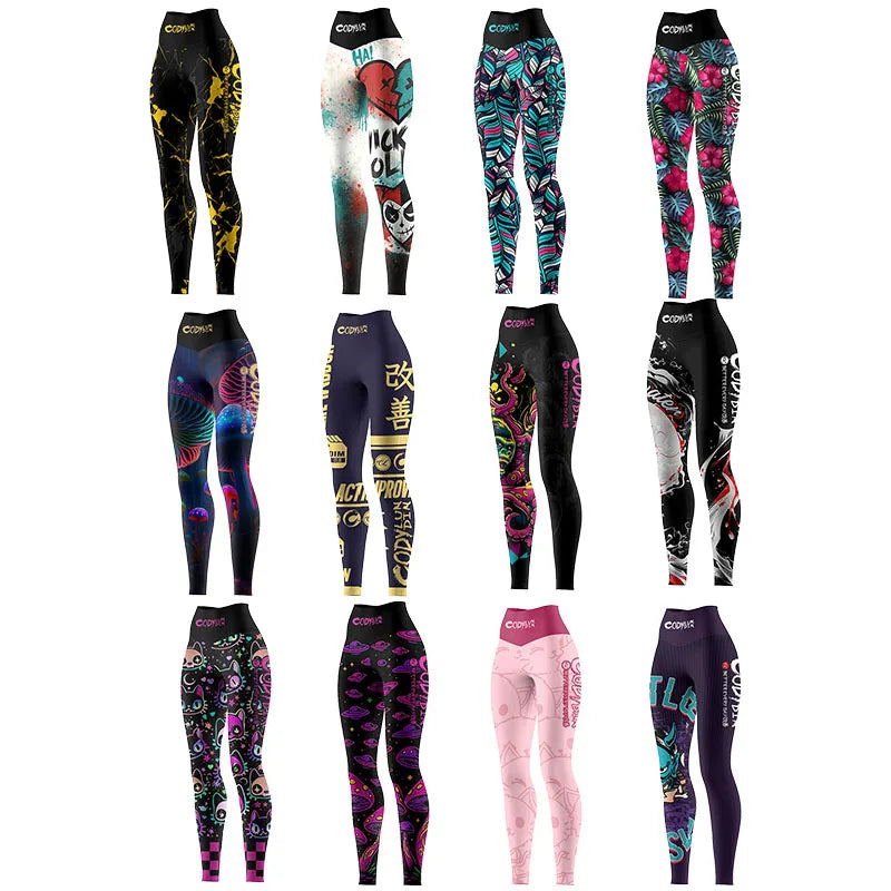 Cody Lundin Custom logo Full Compression Printed Sports Gym Pants Women's  Breathable Quick Dry MMA Grappling Jiu jitsu leggings