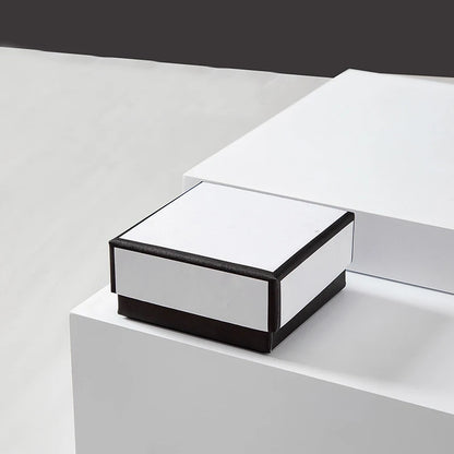 Semplice portagioie per orecchini, anelli, bracciali e collane, in carta grigia e nera, espositore per gioielli, scatola organizer per gioielli.