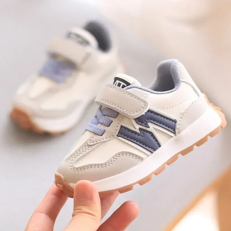 Scarpe sportive per bambini, traspiranti, antiscivolo, comode, leggere, con chiusura a strappo, suola morbida, scarpe da corsa casual.