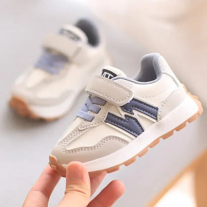 Scarpe sportive per bambini, traspiranti, antiscivolo, comode, leggere, con chiusura a strappo, suola morbida, scarpe da corsa casual.