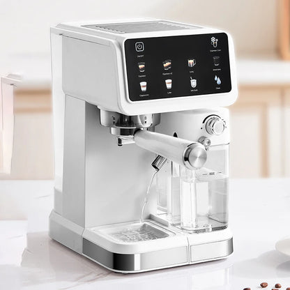 Macchina per caffè espresso italiana per uso domestico, ad alta pressione, automatica, con schiuma di latte, schermo a colori intelligente, macchina per caffè integrata