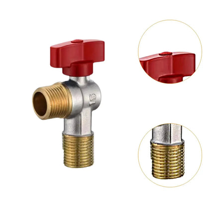 Angle Stop Valve 1/2'' Easy Installation Brass Replacement Hot Cold Water Faucet Valve for Faucet Bathroom Kitchen Basin Toilet