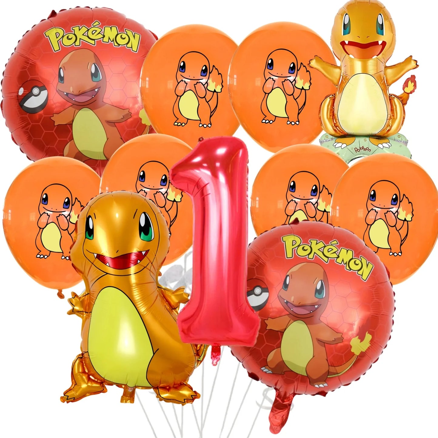 Pikachu Pokemon Balloon 1-9th Birthday Party Decoration Pokemon Squirtle Party aluminum Balloon Baby Shower Pikachu Party Favors