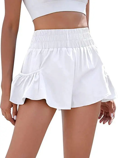The latest summer women's pants, high-waisted shorts that dry quickly for fitness and running. With pocket