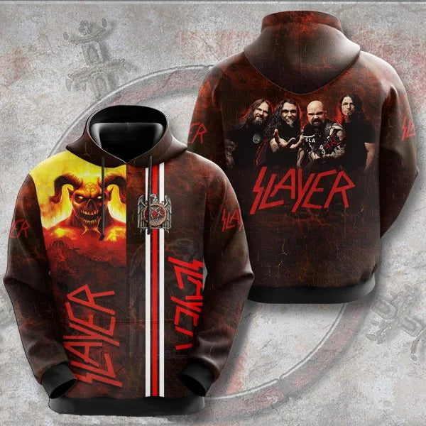 Felpe da uomo alla moda, felpe rock band Slayer, felpe con stampa 3D, uomo e donna, felpa hip hop, pullover oversize streetwear, felpa Y2k