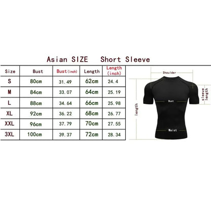 EVERLAST Maglietta a compressione da uomo + pantaloncini sportivi 2 in 1 Set 2 pezzi Tempo libero Traspirante Manica corta Sport Jogging Palestra Abbigliamento di marca Stampa