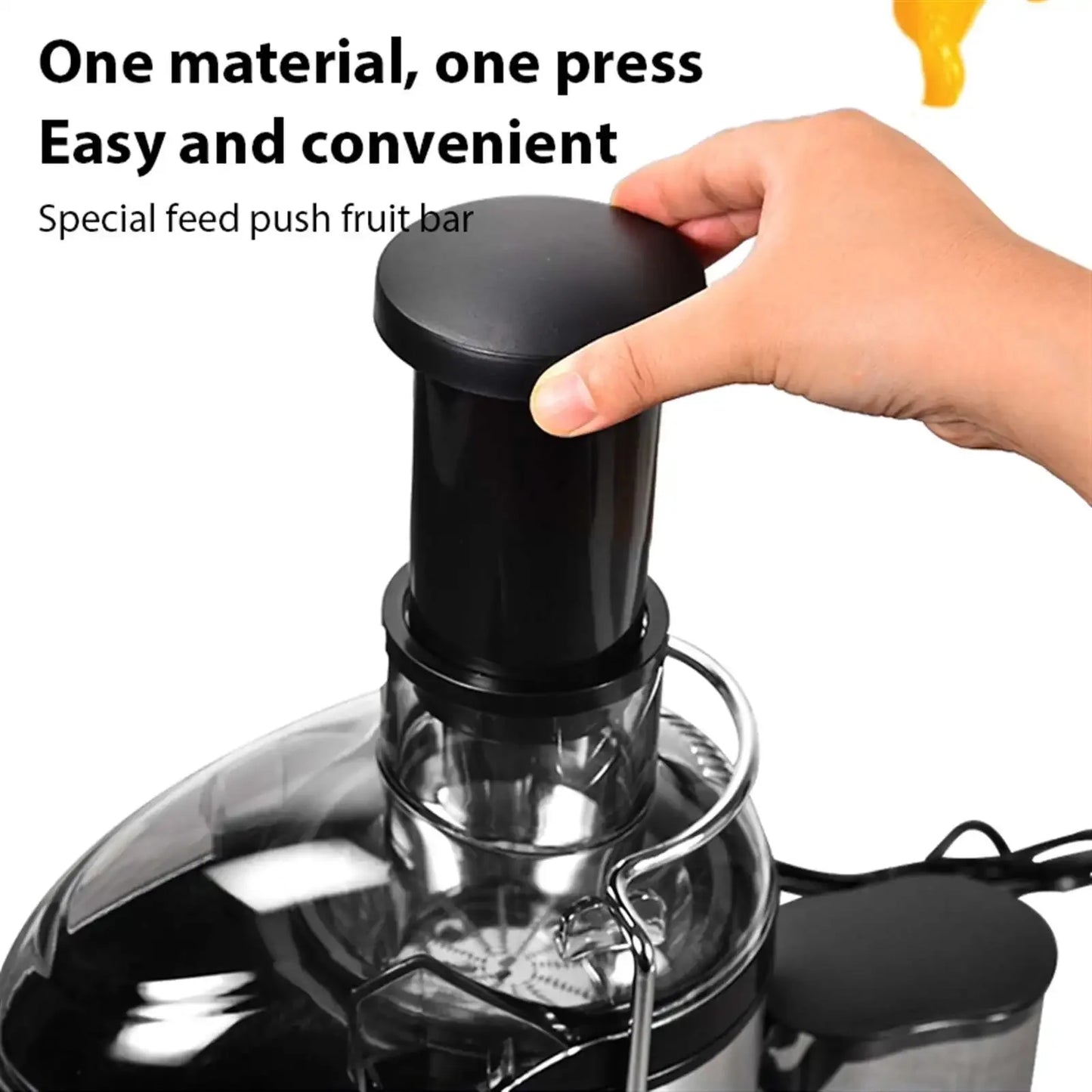 Estrattore di succo da 400 W, motore da 22000 giri/min con tramoggia larga 3" per frutta/verdura intera, spremiagrumi a 2 velocità, design facile da pulire
