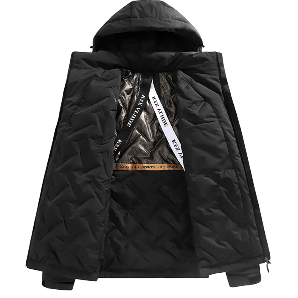 S-6XL large-sized outdoor rainproof cotton-padded jacket for men in winter, thickened and warm graphene cotton-padded jacket