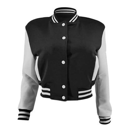 Cappotti da baseball Y2K Moda Autunno Giacche corte da donna 2023 Cappotto corto con bottoni patchwork Giacca bomber streetwear Chaquetas