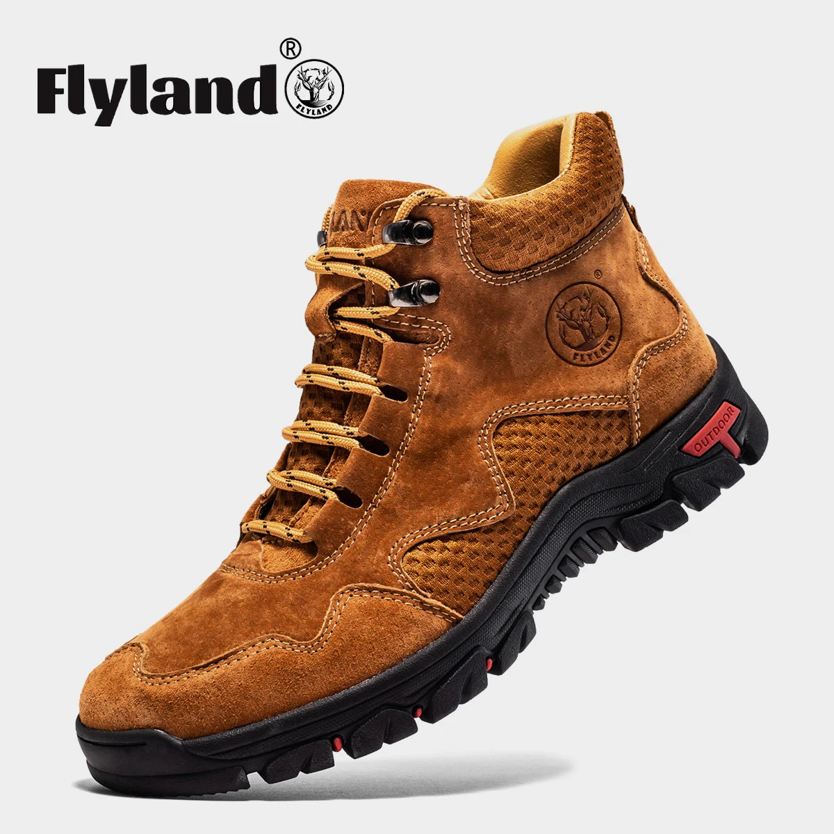 Stivaletti da uomo FLYLAND, scarpe casual in pelle, stile vintage, cuciture a mano, scarpe morbide, fatte a mano per il lavoro.
