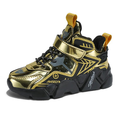 Scarpe sportive invernali per bambini, scarpe da corsa in pelle per ragazzi, scarpe basse casual da passeggio, stivali caldi e leggeri per attività all'aperto.