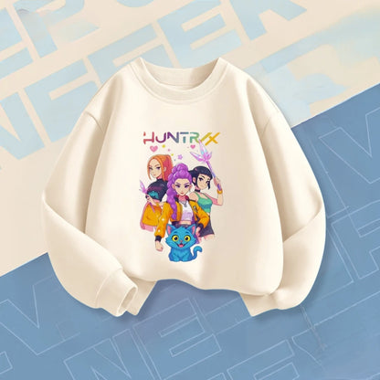 Felpe alla moda KPop Demon Hunters per bambini e bambine dai 6 mesi ai 7 anni, a maniche lunghe, con scollo a O, abbigliamento per bambini