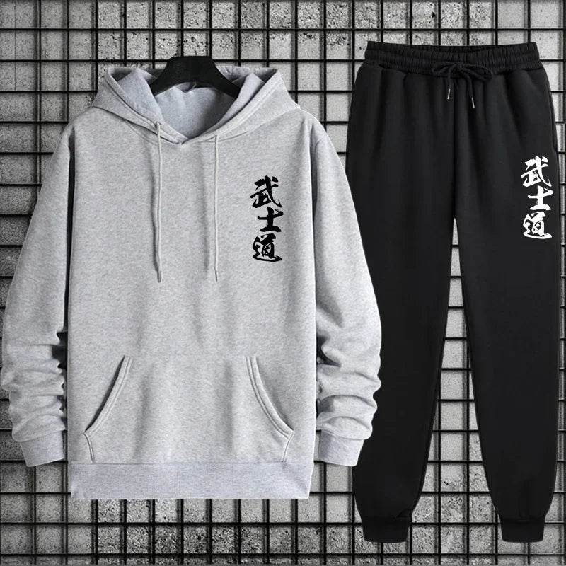 Nuovo arrivo 2025 Abbigliamento sportivo da uomo Felpa con cappuccio + pantaloni Tuta sportiva casual urbana Autunno Inverno Felpa da uomo alla moda tuta