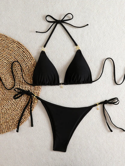 Bikini micro a triangolo sexy 2026 Costume da bagno da donna, abbigliamento da spiaggia, costume da bagno estivo da donna, bikini a perizoma, set da bagno femminile