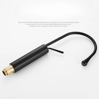 Kitchen brass Faucet Pull Out Stream Sprayer Deck Mounted Matte Black Mixer Tap 360 Degree Rotation  Kitchen Sink Hot Cold Taps