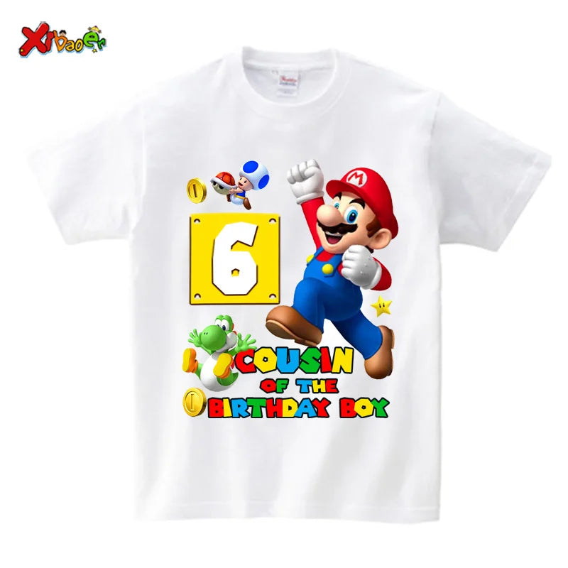 Magliette di compleanno per la famiglia, abbinate per il 6° compleanno del bambino, abbigliamento per bambini, maglietta per neonato, abbigliamento per bambini di 6 anni, completi per il 7° e il 5° compleanno.