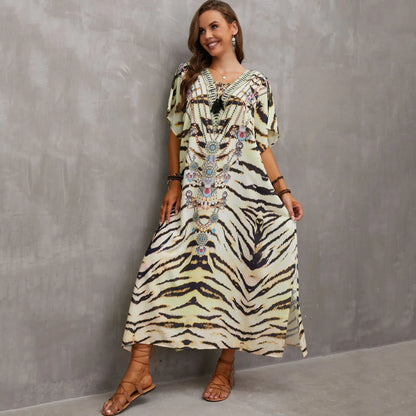 Women's Clothing Kaftan Dresses for Women Plus Size Bathing Suit Cover up Caftan Maxi Beach Dresses