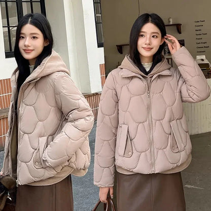 2025 Fashion Coats Korean Style Loose Comfort Quilted Coat Women Jacket Women Parkas Warm Jackets Casual Coat New Winter Clothes