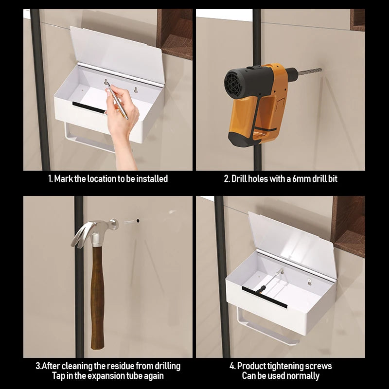 Roll paper holder, wet wipe tissue box, non perforated storage rack, tissue box, tissue holder