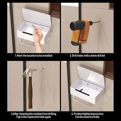 Roll paper holder, wet wipe tissue box, non perforated storage rack, tissue box, tissue holder