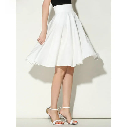 2018 Summer High-waisted Vintage Casual Mid-length Skirt Bohemian Style Ice-skating Dress For Women