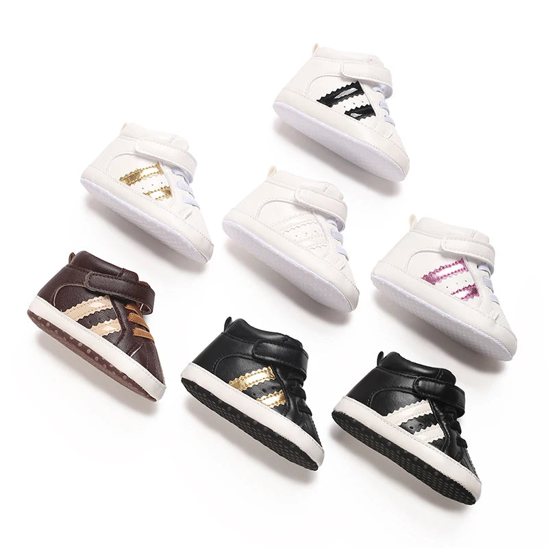 Scarpe bianche per neonati, casual, alla moda, per battesimo, primi passi, scarpe da gentiluomo per neonato, sneakers