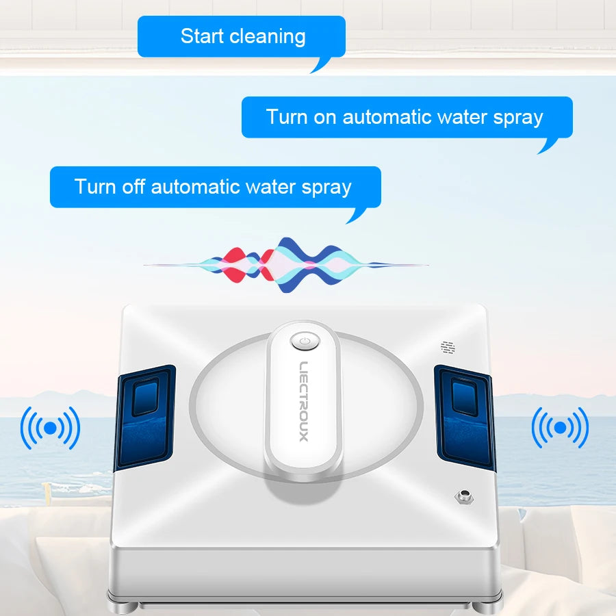 Window Cleaning Robot Liectroux YW509, 2-Way Water Spray,Home Glass Floor Wall Robot Window Cleaner,Strong Vacuum