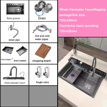Household Smart Fruit & Vegetable Purification Double Sink SUS304 Water Catalyst Pesticide Residue Removal Multifunctional