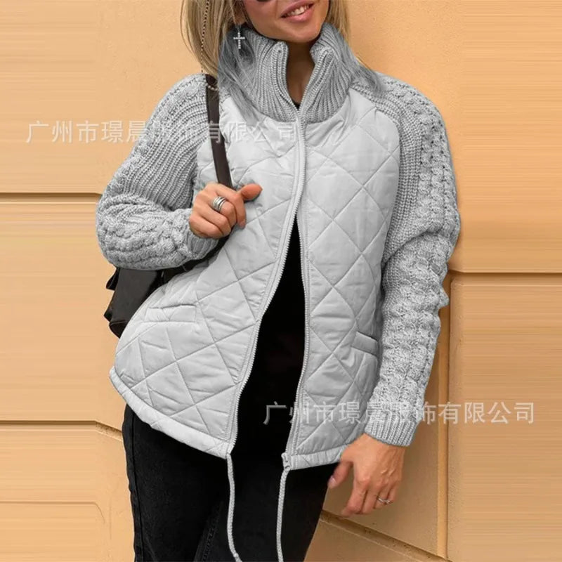 Coats for Women Zippers Padded Thick Winter Coat Women 2024 Llong Sleeve