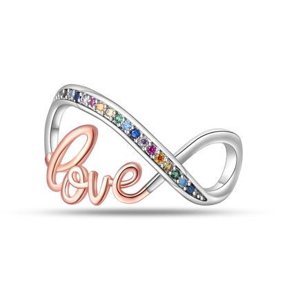 Anello romantico in argento sterling 925 con rosa, ideale per coppie, perfetto come proposta di matrimonio o per San Valentino. Ciondoli e perline adatti a collane e bracciali, perfetti per creare gioielli fai da te e regali.