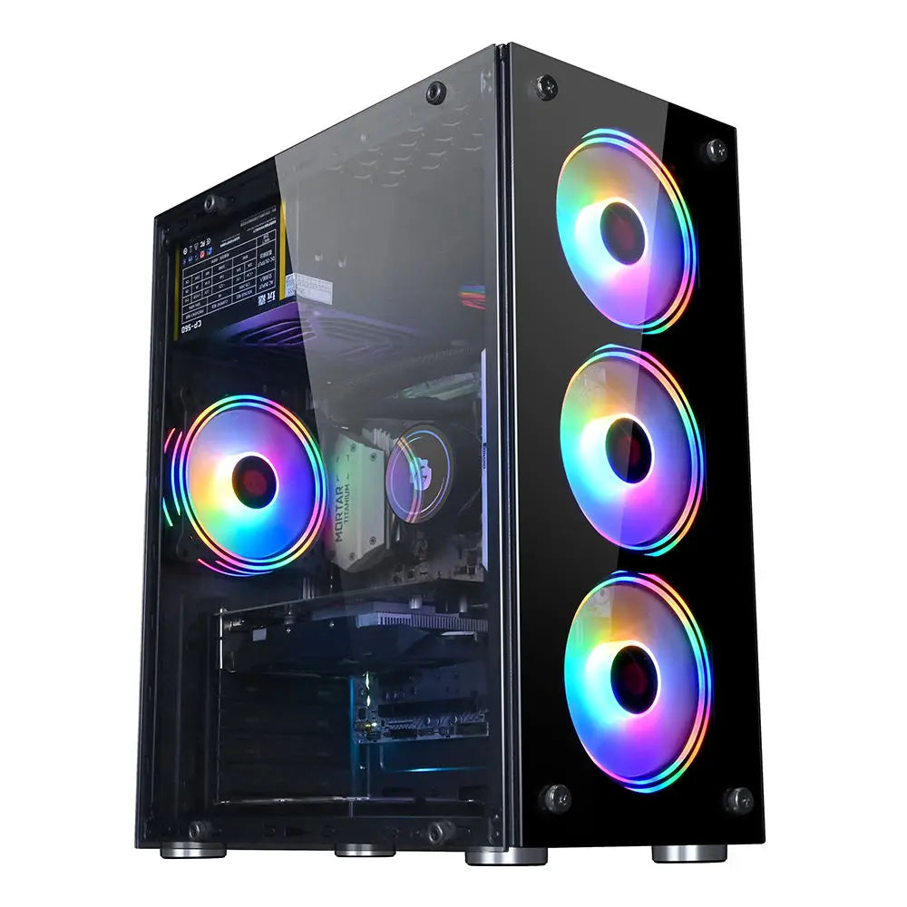 Computer desktop da gioco Aotesier, molto venduto, con Windows 10, 16 GB di RAM, SSD da 256 GB, scheda grafica GTX 1050Ti e processore Core E5-2650. Nuovo PC da gioco.