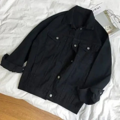 White Denim Jacket Women's Short Loose Korean Spring Autumn New BF Versatile Literary Trend Jacket
