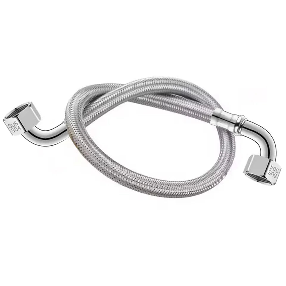 20/40/60/100/150/200cm G1/2'' Plumbing Explosion-Proof Flexible Braided Hose Anti-Winding Faucet Water Pipe For Kitchen Bathroom