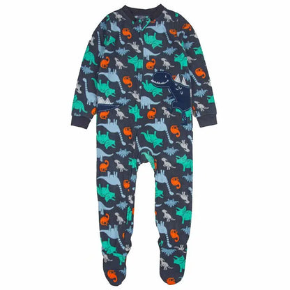 Tute in pile per bambini e bambine, con piedini, pagliaccetti, pigiami caldi per primavera, autunno e inverno.
