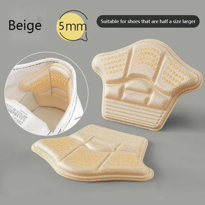 Protezioni per tallone 5D da uomo, adesivi per scarpe in pelle comode, cuscinetti per scarpe da ginnastica, solette per alleviare il dolore ai piedi, inserti imbottiti regolabili per la cura dei piedi.