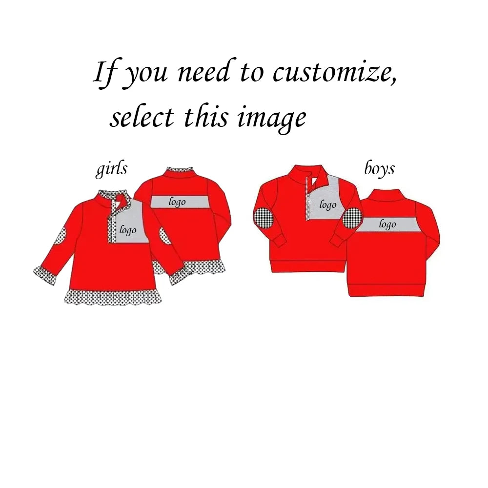 Uniformi scolastiche casual personalizzate all'ingrosso per bambini e bambine, top a maniche lunghe per neonati, abbigliamento primaverile e autunnale