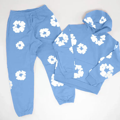 DENIM TEARS brand hot selling new fashionable foam cotton printed hoodie, European and American fashionable men's sports suit