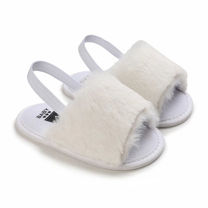 Sandali per bambina 0-12 mesi, primi passi estivi, bianchi, classici, con suola morbida, casual e alla moda.