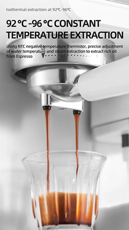 Macchina per caffè espresso italiana per uso domestico, ad alta pressione, automatica, con schiuma di latte, schermo a colori intelligente, macchina per caffè integrata