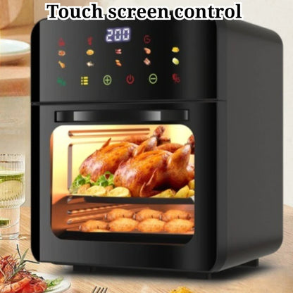 Friggitrice ad aria multifunzionale con display visibile, grande capacità, resistente, facile da pulire, salvaspazio, pratico elettrodomestico.