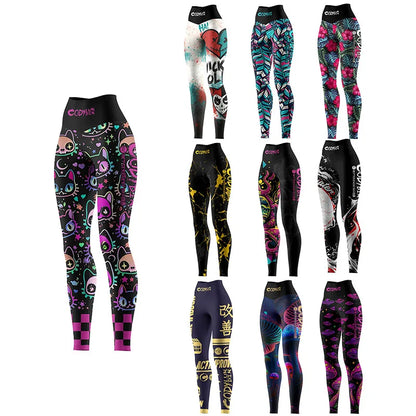 Cody Lundin Custom logo Full Compression Printed Sports Gym Pants Women's  Breathable Quick Dry MMA Grappling Jiu jitsu leggings