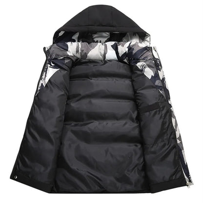 Gilet imbottito da uomo nero in cotone, giacca senza maniche con cappuccio staccabile, caldo invernale, cappotto spesso da uomo, taglia grande 5XL