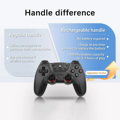 X2 Ultra Pro Retro Game Stick 64GB/128GB Console di gioco portatile con video 4K e controller wireless, compatibile con i formati di gioco FC e GBC.